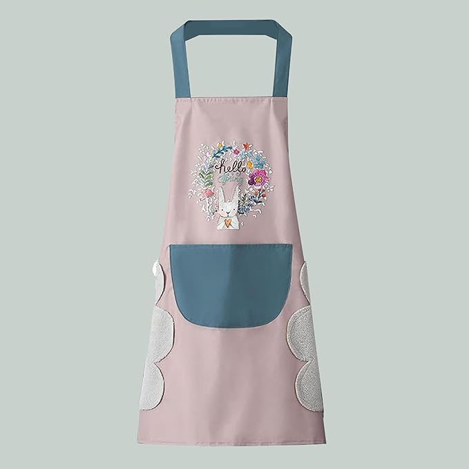 Floral Bunny Kitchen Apron Set