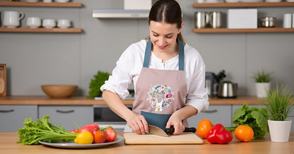 Floral Bunny Kitchen Apron Set
