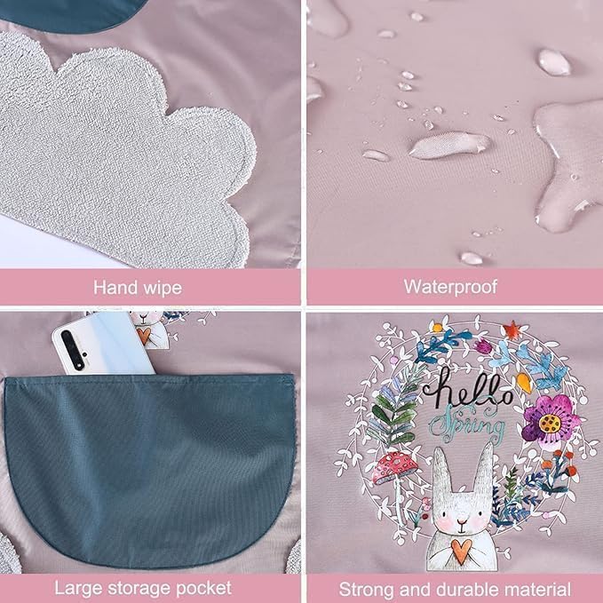 Floral Bunny Kitchen Apron Set